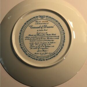 Carousel of Dreams Plate - White and Blue